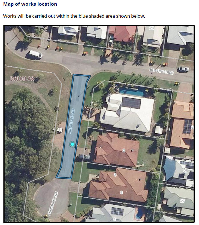 Armidale Court Roadworks Map
