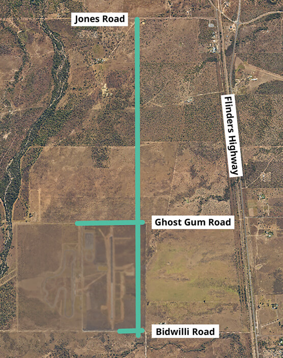 Stage 1 road work will extend through Jones Road
