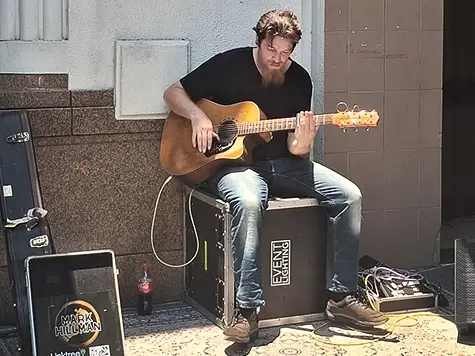Mark Hillman performing at Sounds on Flinders.