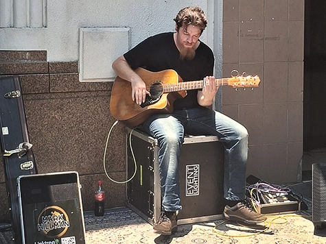 Mark Hillman performing at Sounds on Flinders.