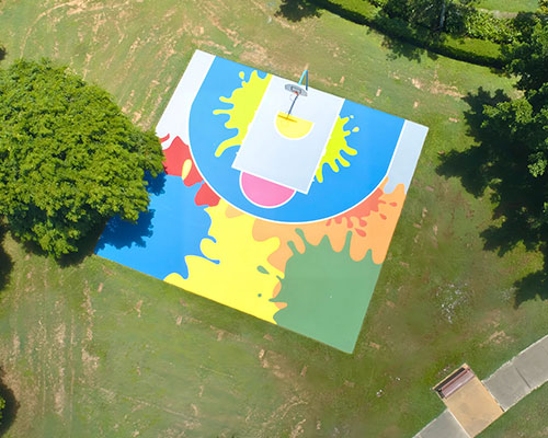 Willowbank Park Half Court Aerial view - Image supplied by Advantage Sports & Leisure