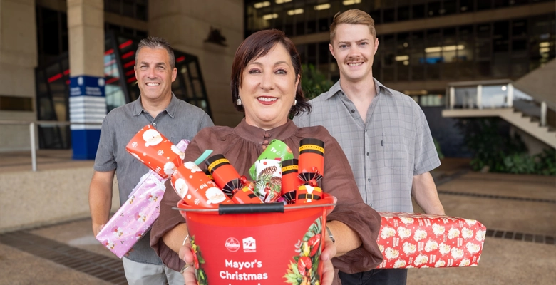 Northreach’s Andrew Adams, Acting Mayor Ann-Maree Greaney and Pastor Pierre Joubert. Northreach’s Andrew Adams, Acting Mayor Ann-Maree Greaney and Pastor Pierre Joubert.