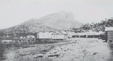 Flinders Street East in about the 1870s