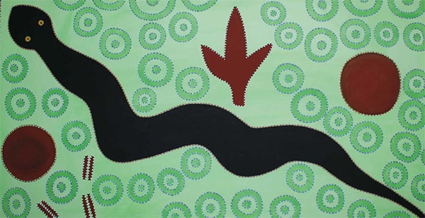 Ricky Emmerton, Muu Kunti, 2022 acrylic on canvas, 112 x 66 cm Image courtesy of the artist Photography by Andrew Rankin 29